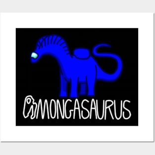 Amongasaurus (blue) Posters and Art